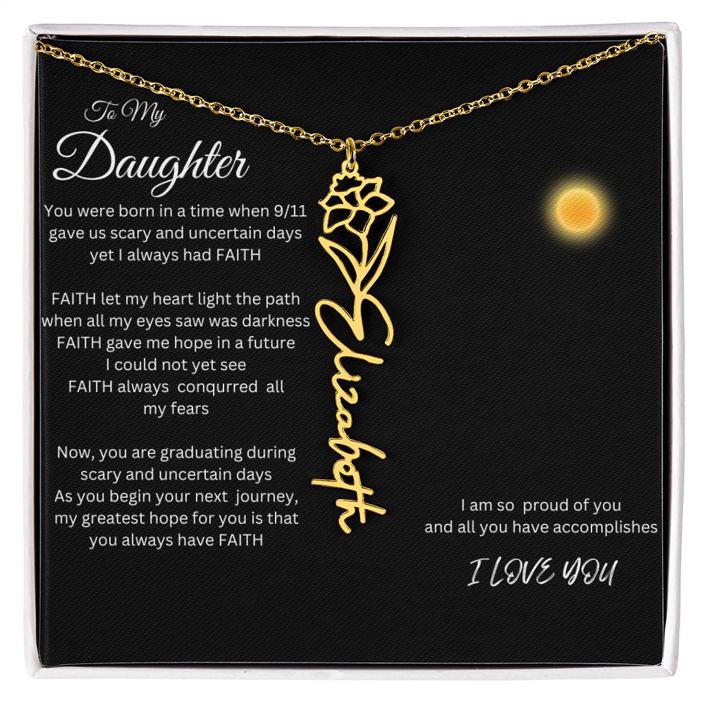 Flower Name Necklace