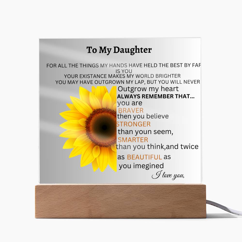 Acrylic Plaque For Daughter, A Gift For  Daughter ,Always be my Baby Girl.