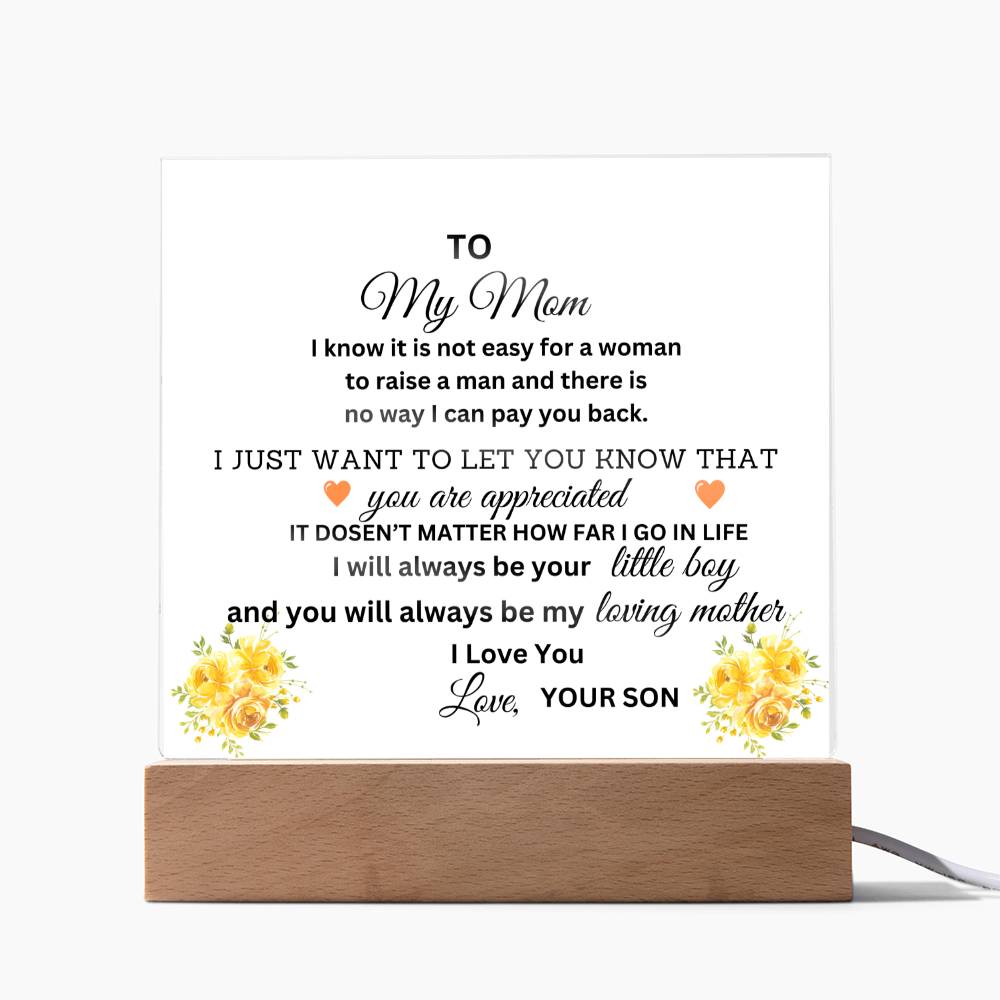 Mom Thank You Gifts, Gift For Mom From Son ,Birthday Mother's Day Gift