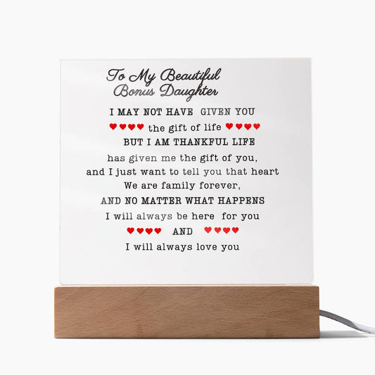 To My Beautiful Daughter