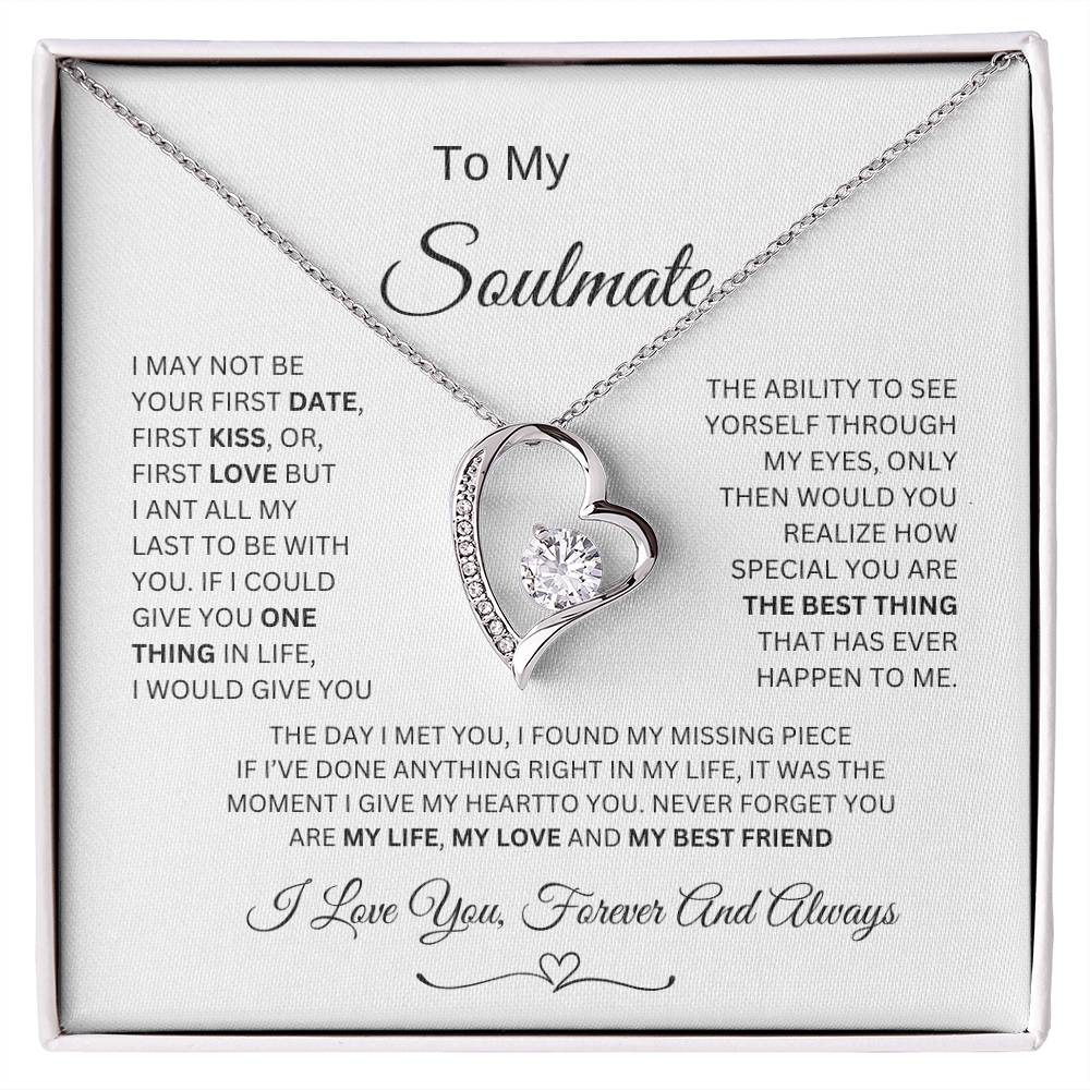 Forever Love Necklace with On Demand Message Card,  Gift For Soulmate