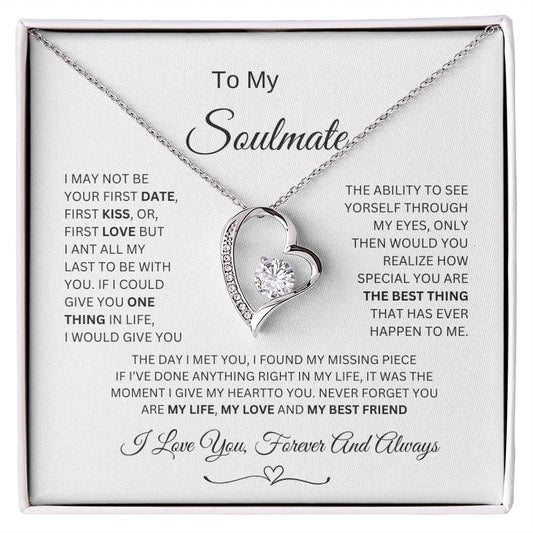 Forever Love Necklace with On Demand Message Card,  Gift For Soulmate