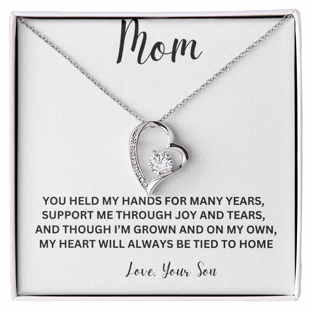 Love Knot Necklace For Mom, Forever Love Necklace