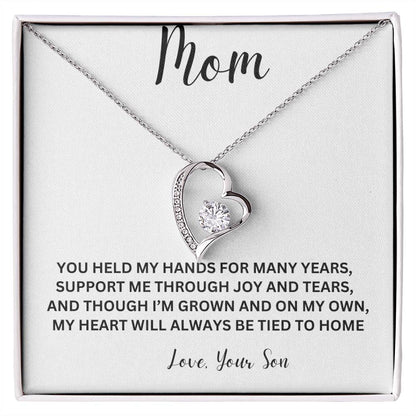 Love Knot Necklace For Mom, Forever Love Necklace