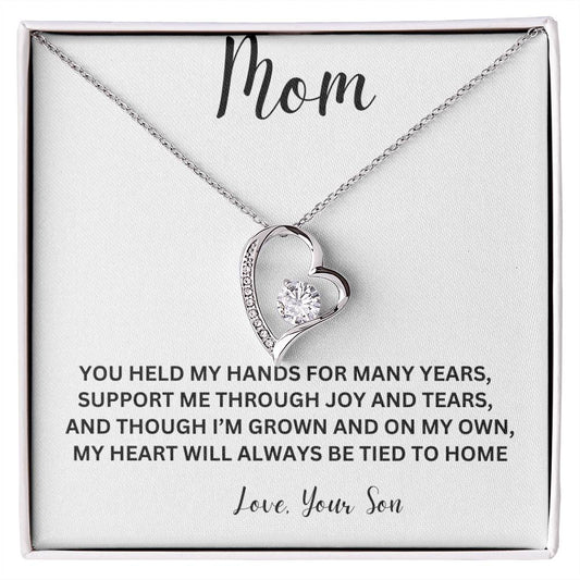 Love Knot Necklace For Mom, Forever Love Necklace