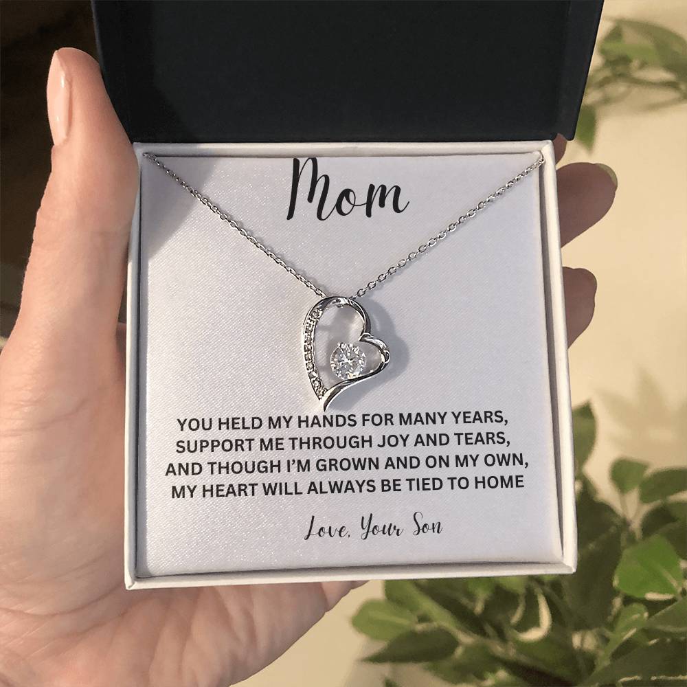 Love Knot Necklace For Mom, Forever Love Necklace