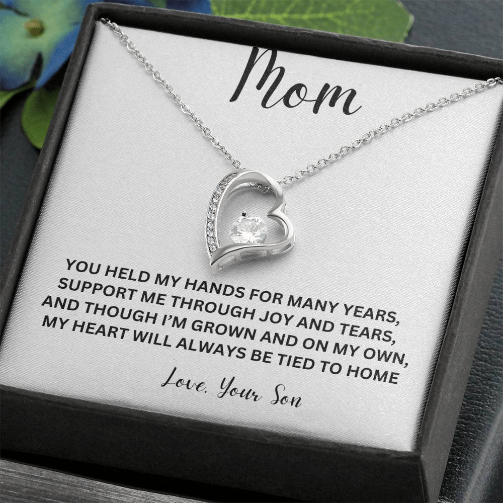 Love Knot Necklace For Mom, Forever Love Necklace