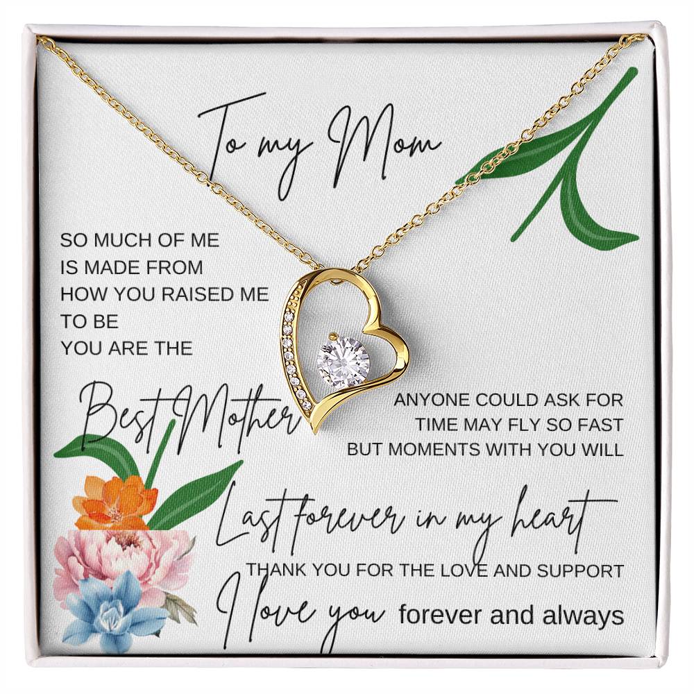 To My Beautiful Mom Necklace  With Blessing Card      Mom Party Gift