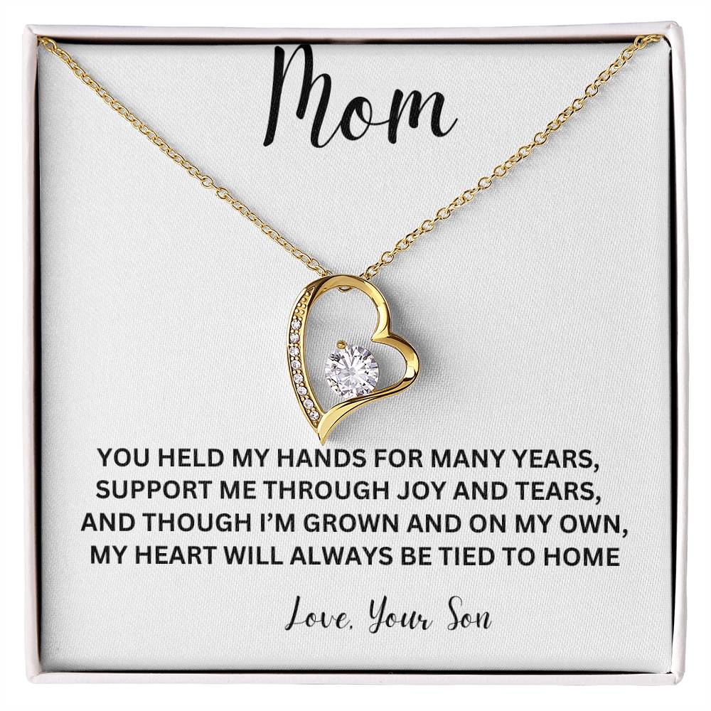 Love Knot Necklace For Mom, Forever Love Necklace