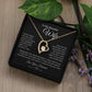 Love knot Necklace To My Beautiful Wife, Gift For Mom Mom's Birthday, Wedding Gift