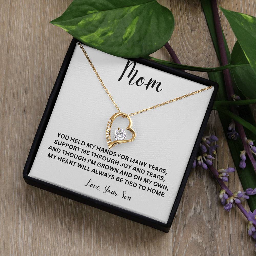Love Knot Necklace For Mom, Forever Love Necklace
