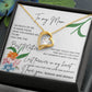 To My Beautiful Mom Necklace  With Blessing Card      Mom Party Gift