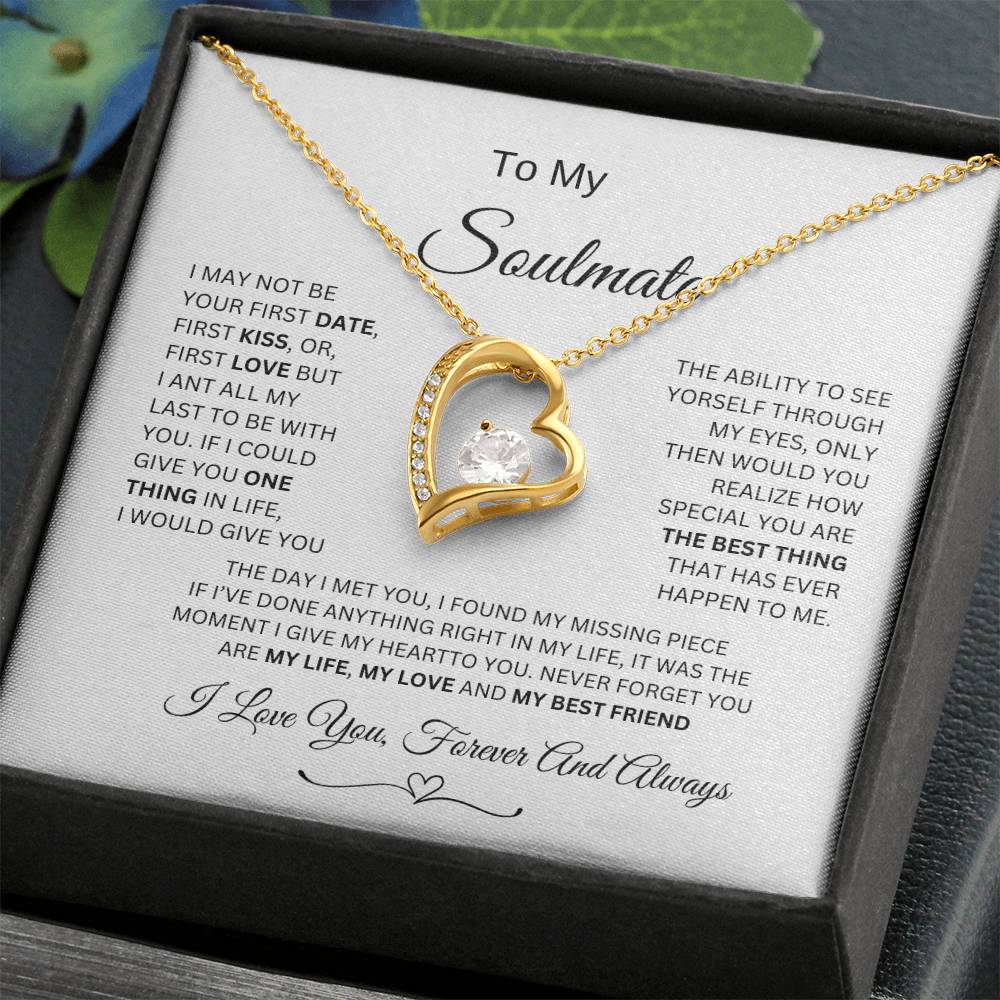 Forever Love Necklace with On Demand Message Card,  Gift For Soulmate