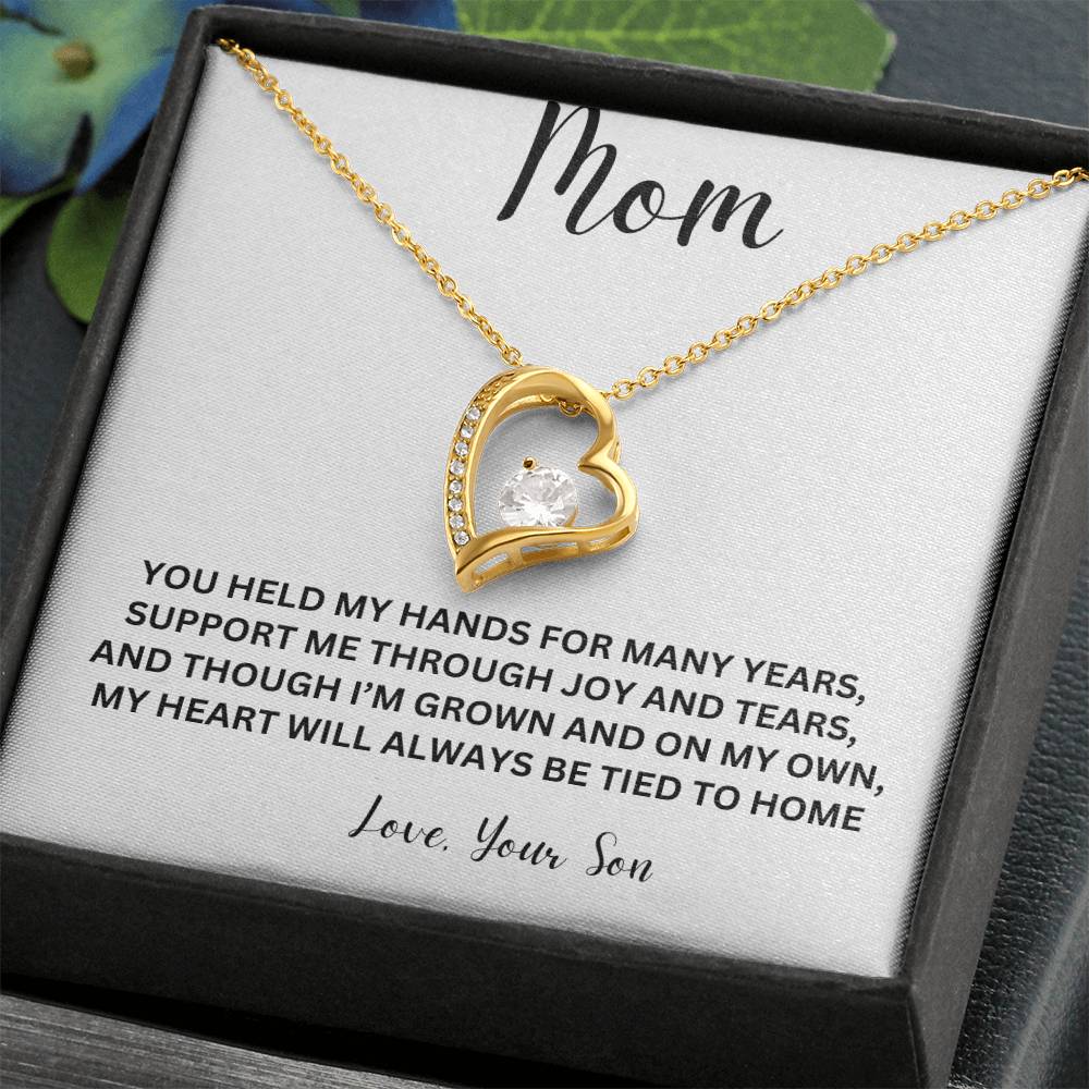 Love Knot Necklace For Mom, Forever Love Necklace