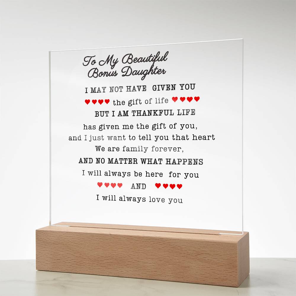 To My Beautiful Daughter