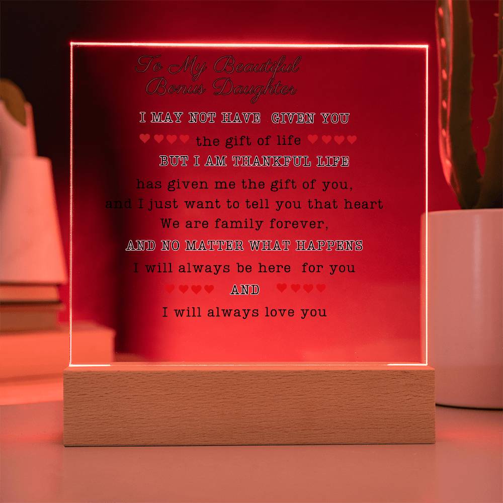 To My Beautiful Daughter