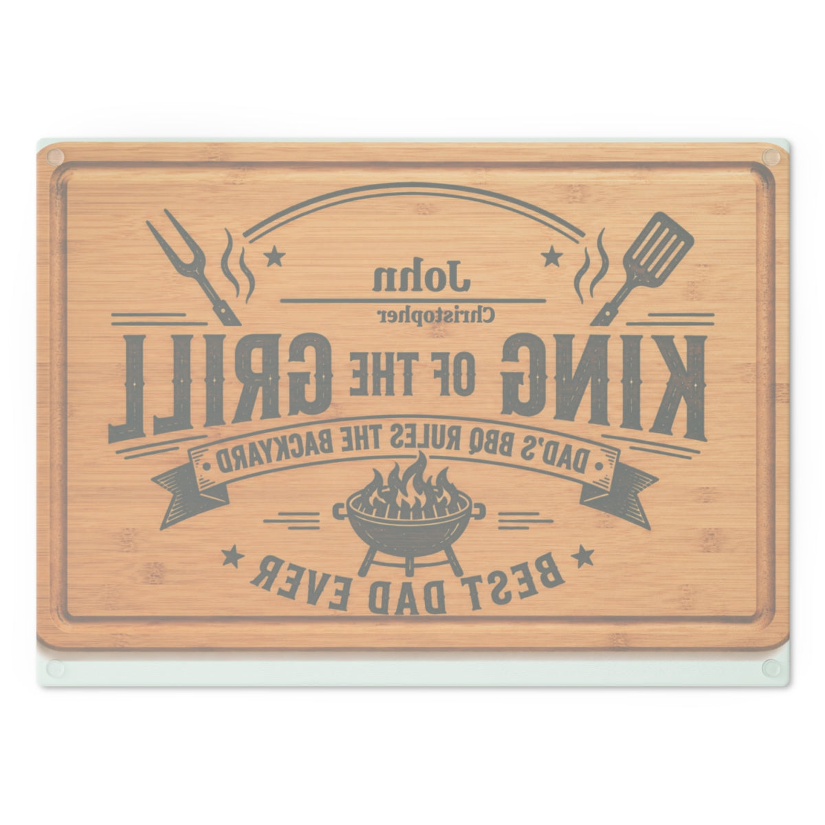 “A personalized gift for the King of the Grill.”