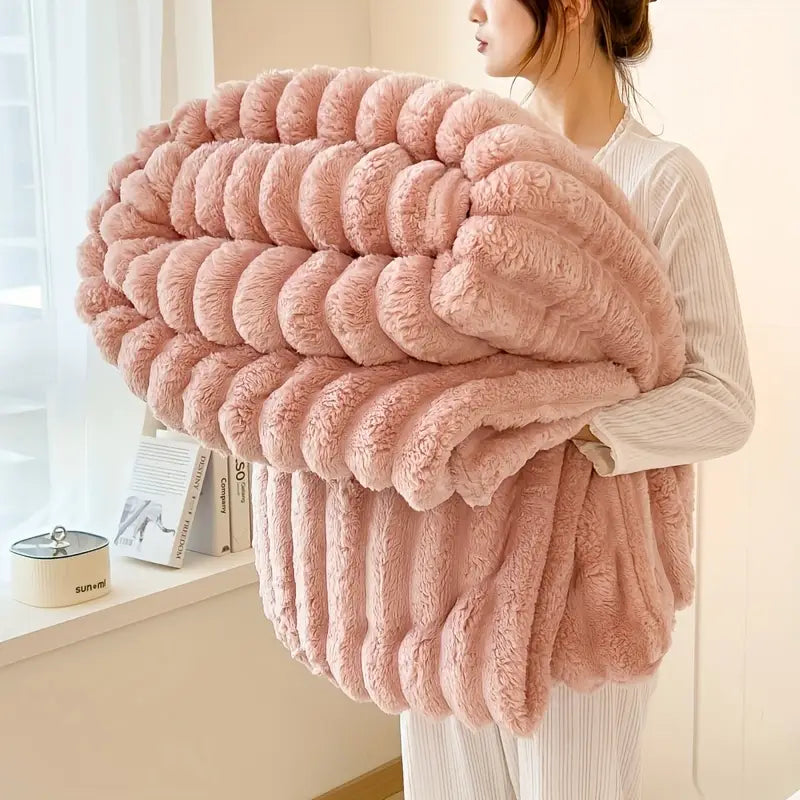 Striped Flannel Fleece BlanketUltra-Soft