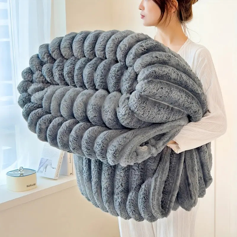 Striped Flannel Fleece BlanketUltra-Soft
